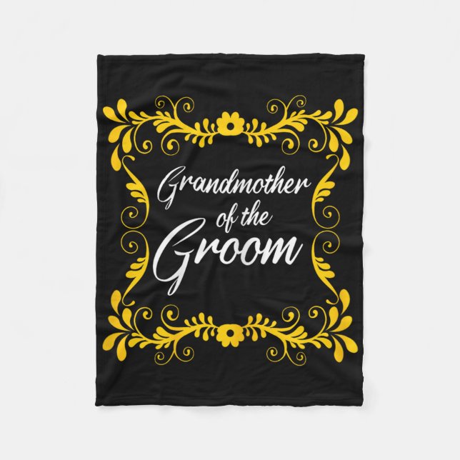 Großmutter der Groom Matching Bachelorette Par Fleecedecke (Vorderseite)