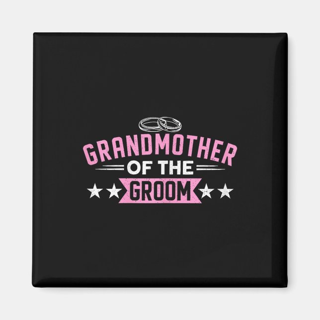 Großmutter der Groom Matching Bachelorette Par Magnet (Vorne)