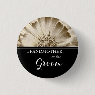 Großmutter der Groom Wedding Gold Daisy Button