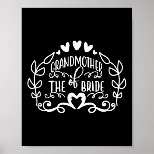 Großmutter der T-Shirts der Braut zum Hochzeitstag Poster