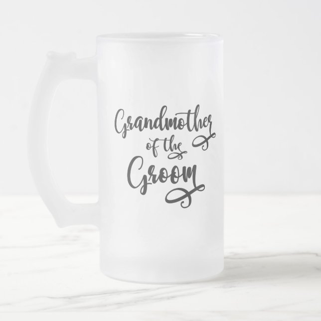 Großmutter des Bräutigams Mattglas Bierglas (Links)