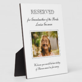 Großmutter des Fotos Hochzeit Fotoplatte