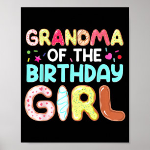 Großmutter des Geburtstagsmädchens Cute Do Familie Poster