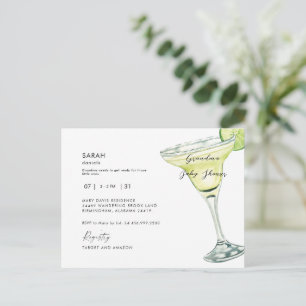 Großmutter-Dusche Margarita-Dusche Einladungspostkarte