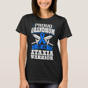 Großmutter eines Ataxia Warrior Blue Awareness Rib T-Shirt