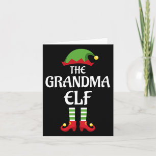 Großmutter Elf Familienmatratze Weihnachten Karte