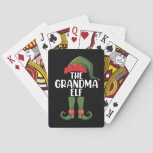 Großmutter-Elf-Passende Familien-Gruppen-Weihnacht Spielkarten