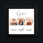 Großmutter-Engel-FotoCollage Erinnerungskiste<br><div class="desc">Custom Multi-Foto Collage Juwelier Keepake Box. Oma Geschenk. 3 Fotos. Engel von Oma. Oma kann in einen beliebigen Namen geändert werden. Einfach.</div>