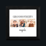 Großmutter-Engel Multi-Foto Collage Juwelier Erinnerungskiste<br><div class="desc">Custom Multi-Foto Collage Juwelier Keepake Box. Großmutter-Geschenk. 3 Fotos. Engel von Großmutter. Großmutter kann auf jeden Namen geändert werden.</div>