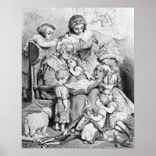 Großmutter erzählt ihr eine Geschichte Poster