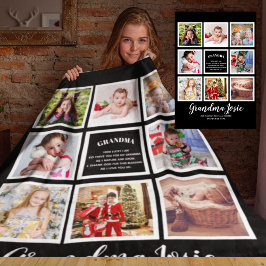 Großmutter Foto Collage Oma Gedicht Nonna Gigi Fleecedecke