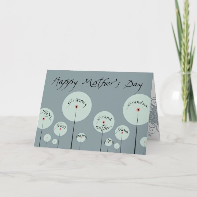 Großmutter-Gartenkarte Karte (Vorderseite)