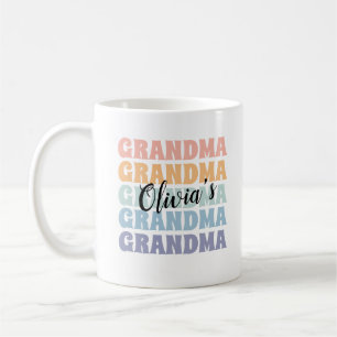 Großmutter-Geschenk personalisierte Mug Retro-Past Kaffeetasse
