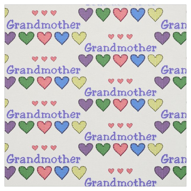 Großmutter Gingham Hearts Stoff (Muster)