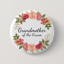 Großmutter Groom Rosa Rosa Blumenkopf Schaltfläche Button