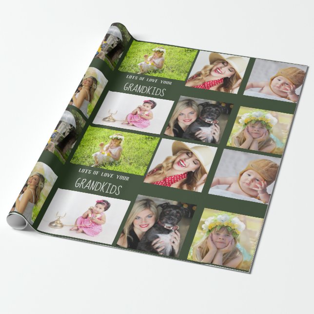 Großmutter Großvater FOTO Collage Geschenk Geschenkpapier (Ungerollt)