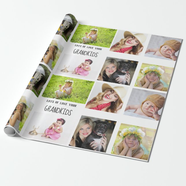 Großmutter Großvater FOTO Collage Geschenk Geschenkpapier (Ungerollt)