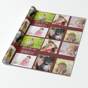 Großmutter Großvater FOTO Collage Geschenk Geschenkpapier