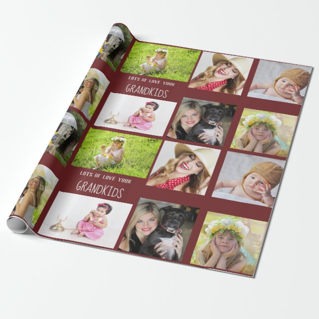 Großmutter Großvater FOTO Collage Geschenk Geschenkpapier (Ungerollt)
