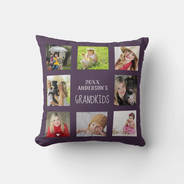Großmutter Großvater FOTO Collage Geschenk Kissen (Vorderseite)
