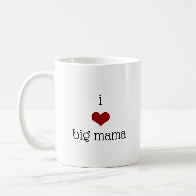 Großmutter I Liebe Großmama Rotes Herz Kaffeetasse (Links)
