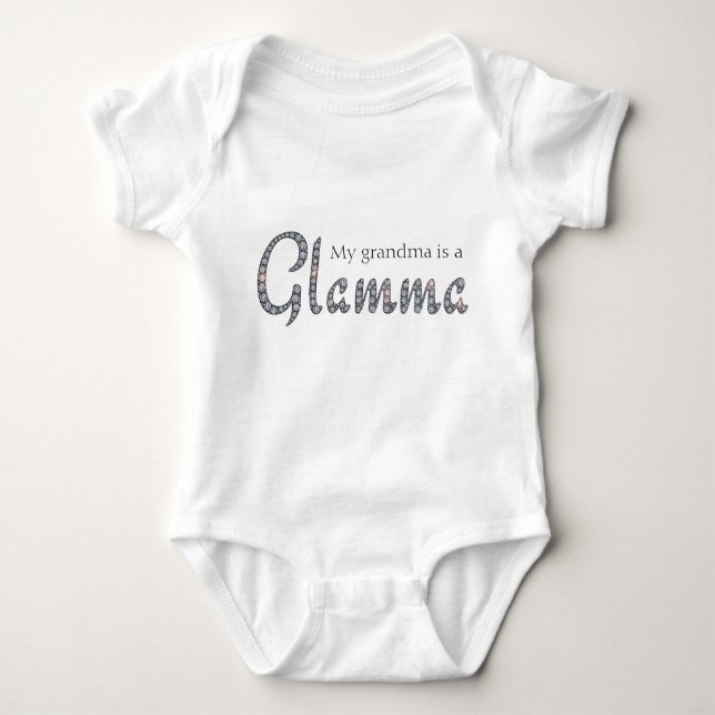 Großmutter ist ein Glamma Ballettröckchen Baby Strampler (Vorderseite)