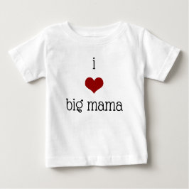 Großmutter Liebe Big Mama Oma Rotes Herz Baby T-shirt