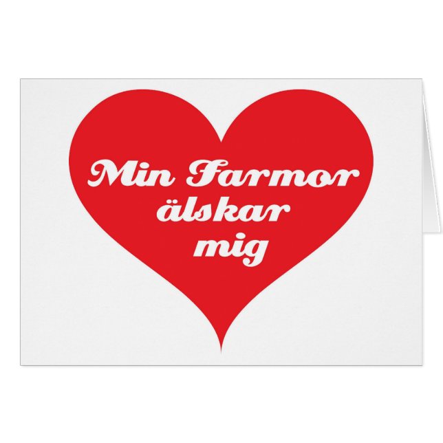 Großmutter-Lieben ich schwedisch (Vorderseite (Horizontal))