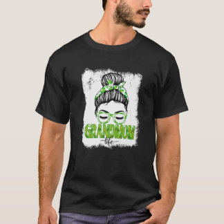 Großmutter Messy Bun St Patrick's Day Irish Lucky  T-Shirt
