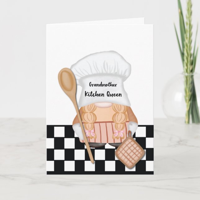 Großmutter Mütter Day Gnome Küche Königin Karte (Vorderseite)