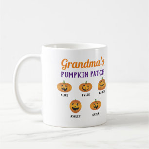 Großmutter-Pumpkin-Patch Custom-Grandkids-Namen Kaffeetasse