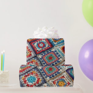 Großmutter-Quadrat-Häkeldecke Geschenkpapier