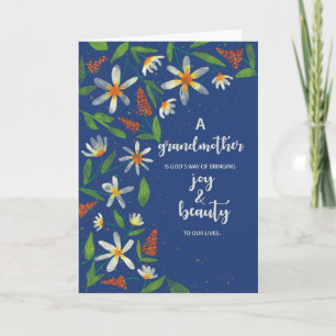 Großmutter Religious Birthday Daisies Wildblume Karte