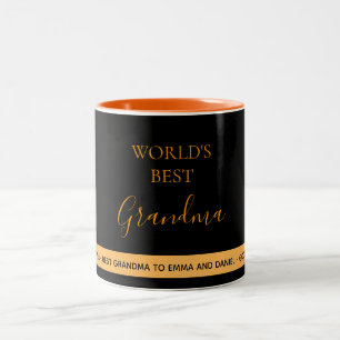 Großmutter Schwarz modern Zweifarbige Tasse