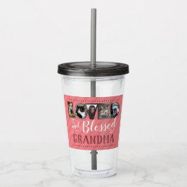 Großmutter Selig und liebt FotoCollage Acryltrinkbecher