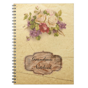 Großmutter-Vintage Rose Notizblock