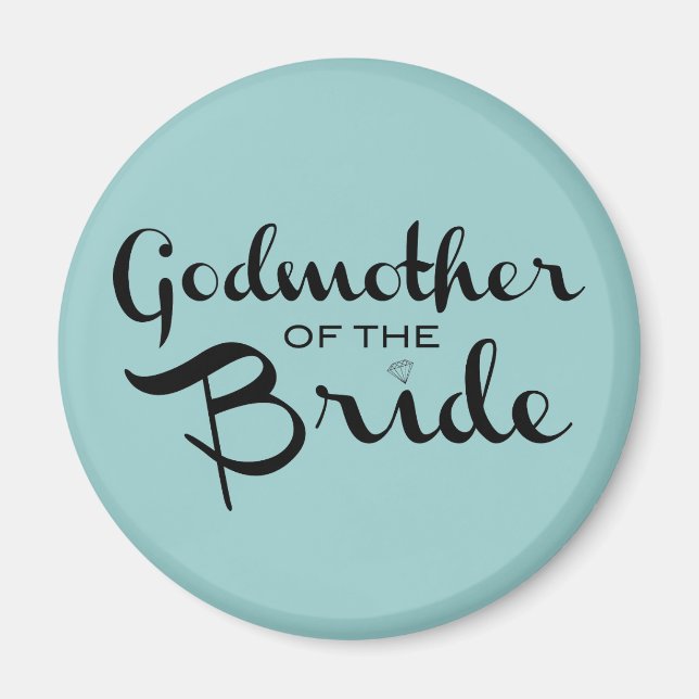 Großmutter von Bride Black auf Aquamarin Magnet (Vorne)