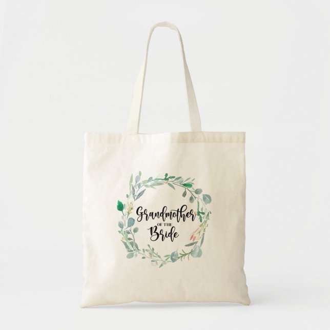 Großmutter von Bride Greenery Hochzeit Tasche (Vorne)