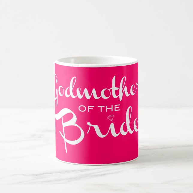Großmutter von Bride White in Hot Pink Tasse (Mittel)