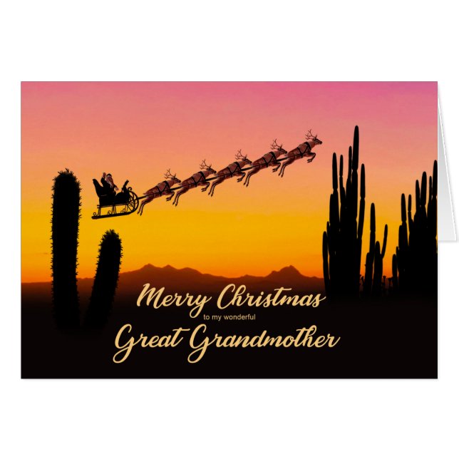 Großmutter Weihnachten Weihnachten über Wüste (Vorderseite (Horizontal))