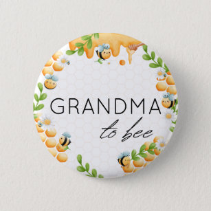 Großmutter zu Bee Honey Bumble Bee Baby Shooting B Button