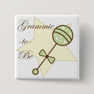 Großmutter, zum Baby-Duschen-Button zu sein Button