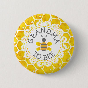 Großmutter zum Bienen-Babyparty-Knopf Button