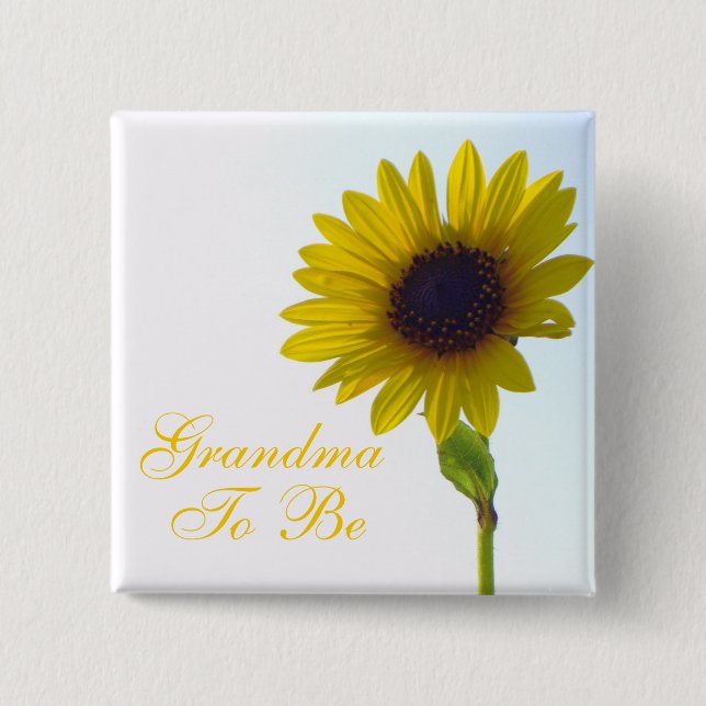 Großmutter, zum Sonnenblume-Button zu sein Button (Vorderseite)