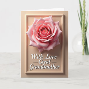 Großmutterkarte mit rosa Rose Karte