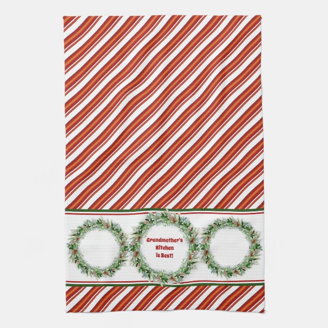 Großmutter's Kitchen ist die besten Grandkids Foto Geschirrtuch (Vertikal)