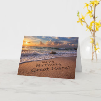 Großnichte Alles Gute zum Geburtstag am Strand Karte