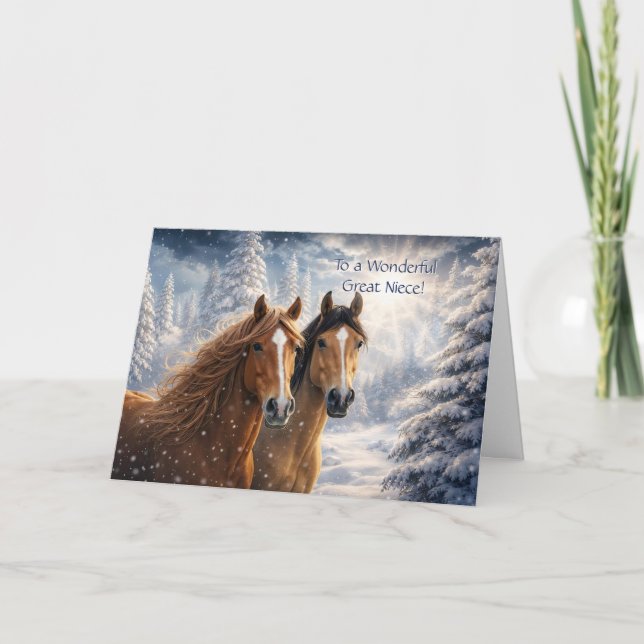 Großnichte Weihnachten Ferien Pferde (Vorderseite)