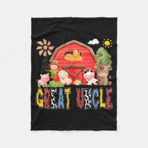 Großonkel Red Farm Kuh Geburtstagsjunge passend Fleecedecke