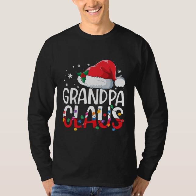 Großpa Claus Weihnachts Pajamas Matching Familie T-Shirt (Vorderseite)